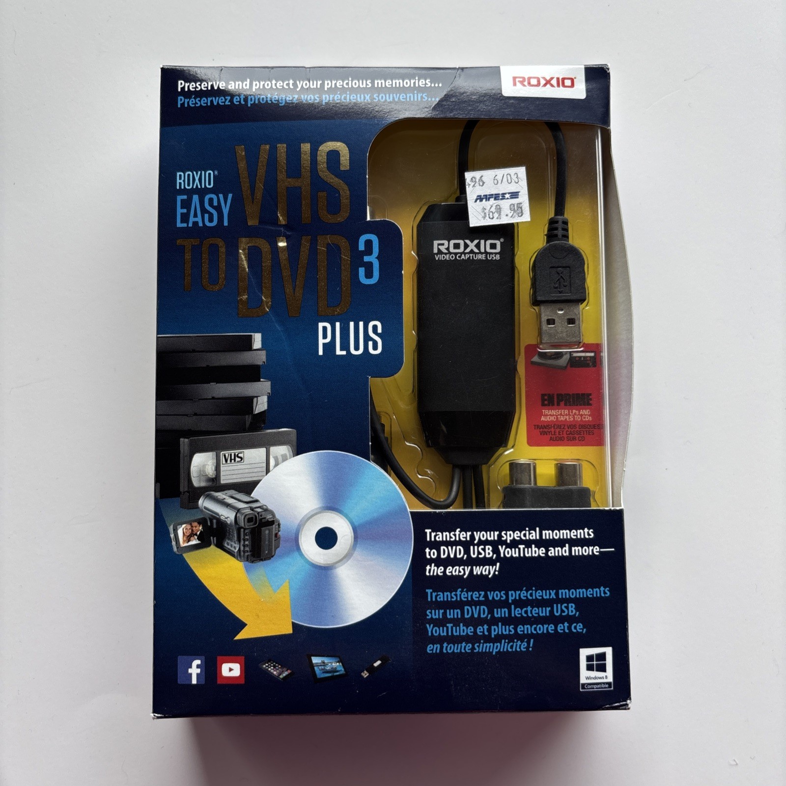 Roxio Easy VHS to DVD 3 Plus New / Sealed