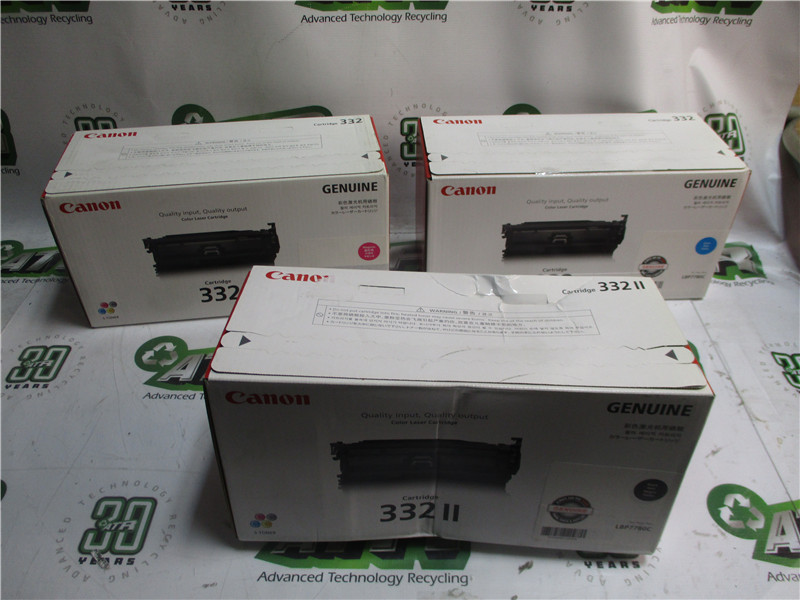 Canon 332II Black 332 Cyan Magenta Toner Cartridge Bundle New Factory Sealed