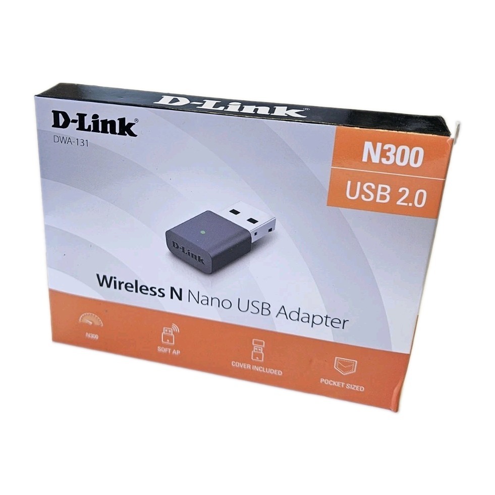 D-Link DWA-131 Wi-Fi N300 Nano USB 2.0 Wireless N USB WiFi Internet Adapter