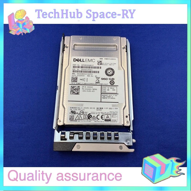 42XXC 042XXC Dell 960GB 12Gbps SAS Mix Use TLC 2.5'' SSD KRM6VVUG960G 14G KIT