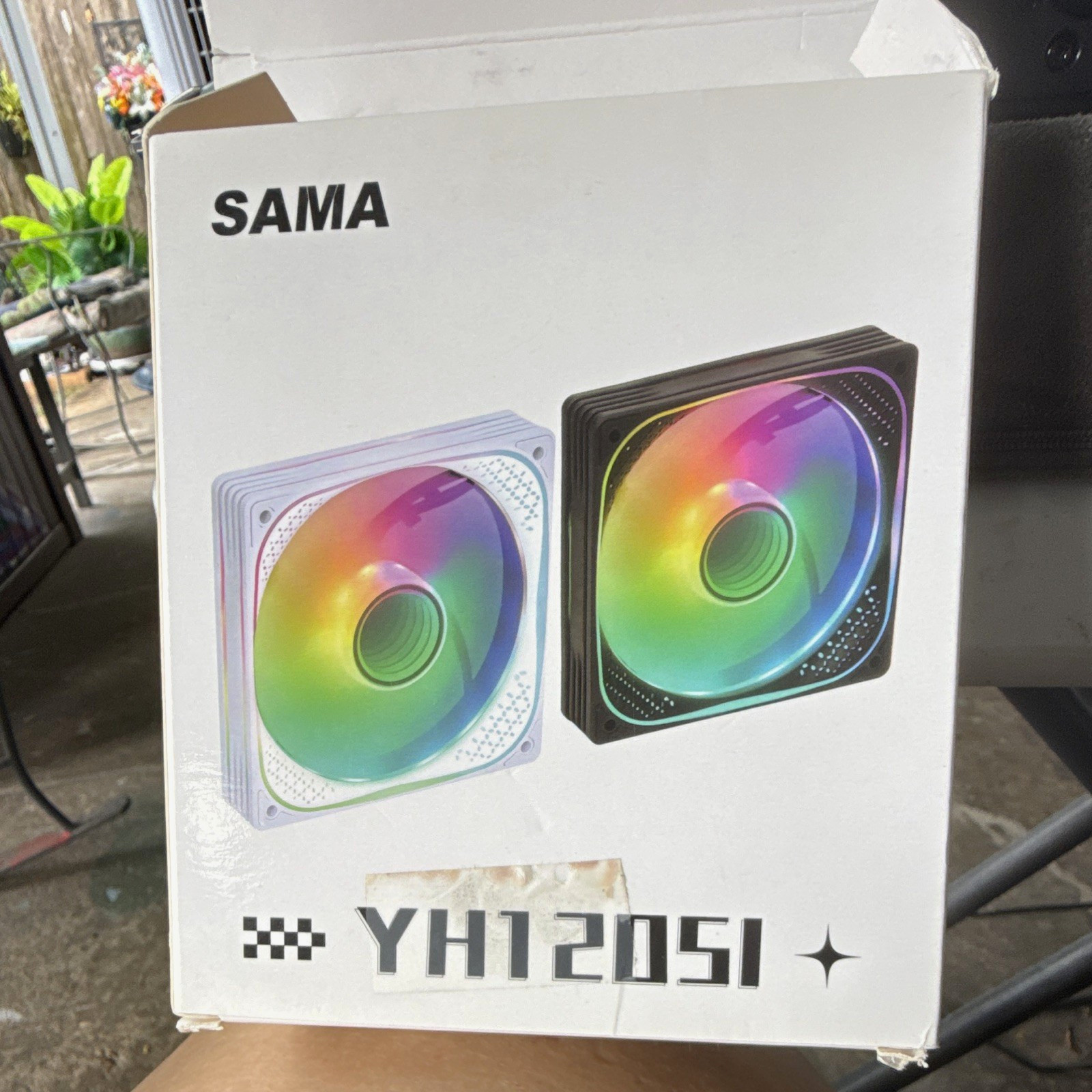 SAMA YH1205I 120mm White ARGB Case Fan 4-Pin 12V Hydro Bearing 1500RPM