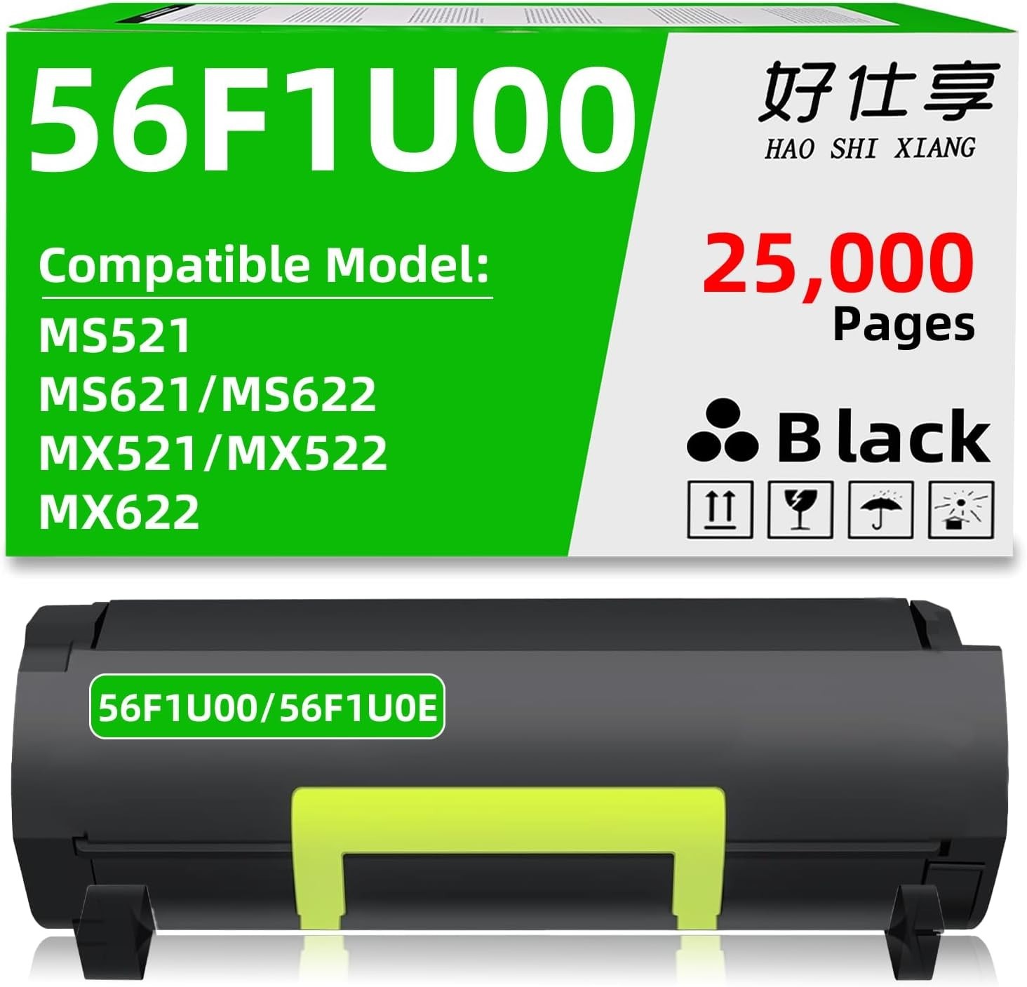56F1U00 56F1U0E High Yield Toner Cartridge Replacement for Lexmark