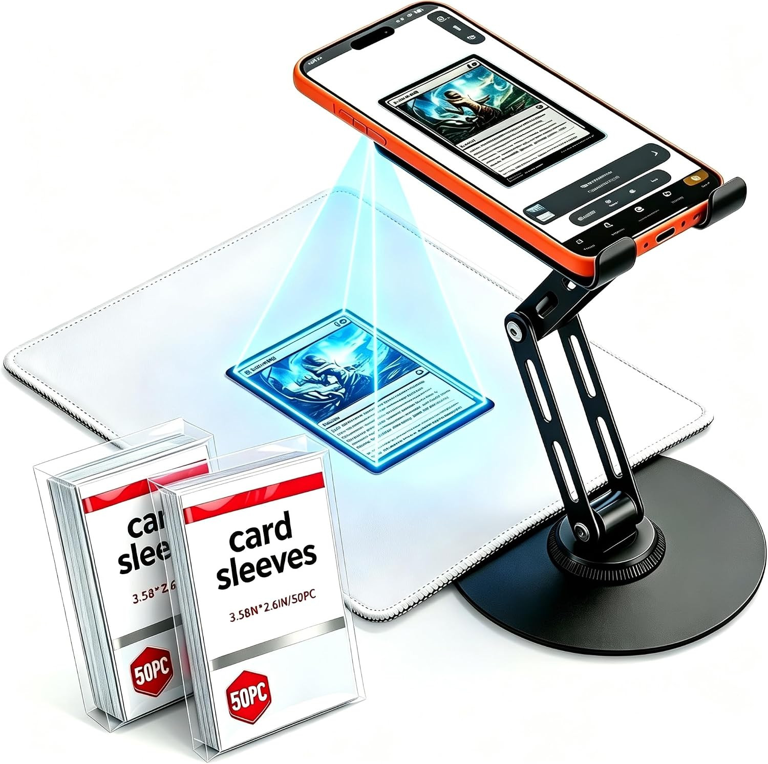 Card Scanner TCG, Foldable Trading Card Scanner Setup & Trading Card Stand - Car