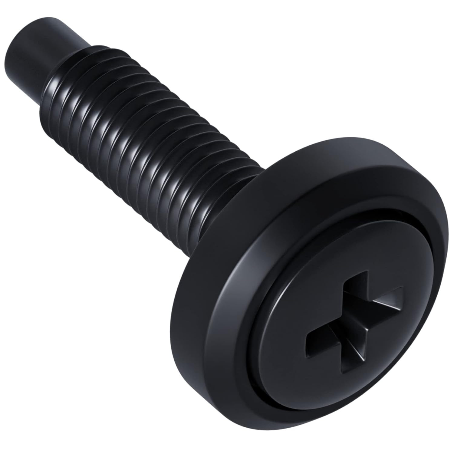 ECHOGEAR Server Rack Screws 25 Pack - 10/32 Steel Screws with Attached Nylon Was