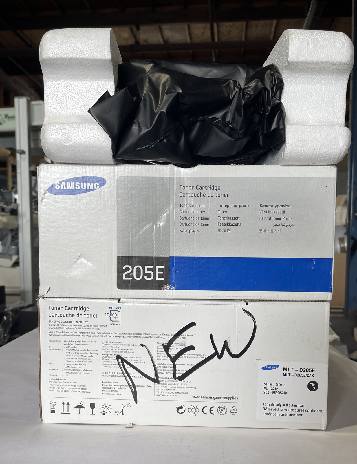 Lot Of 2 Genuine Samsung Electronics MLT-D205E Black Toner - 10,000 Page Yield