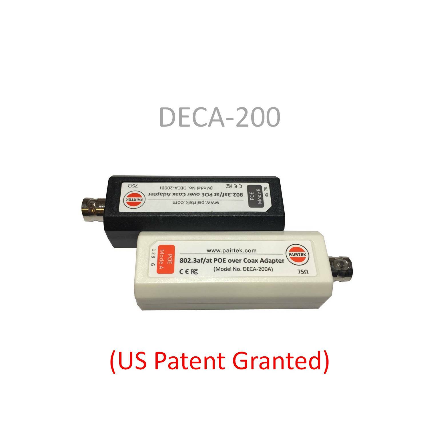 Pairtek DECA-200 Ethernet PoE-over-Coax Adapter Kit