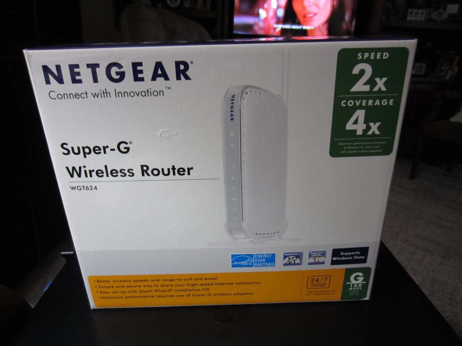 Netgear Super-G White Wireless Router WGT64NA - Complete