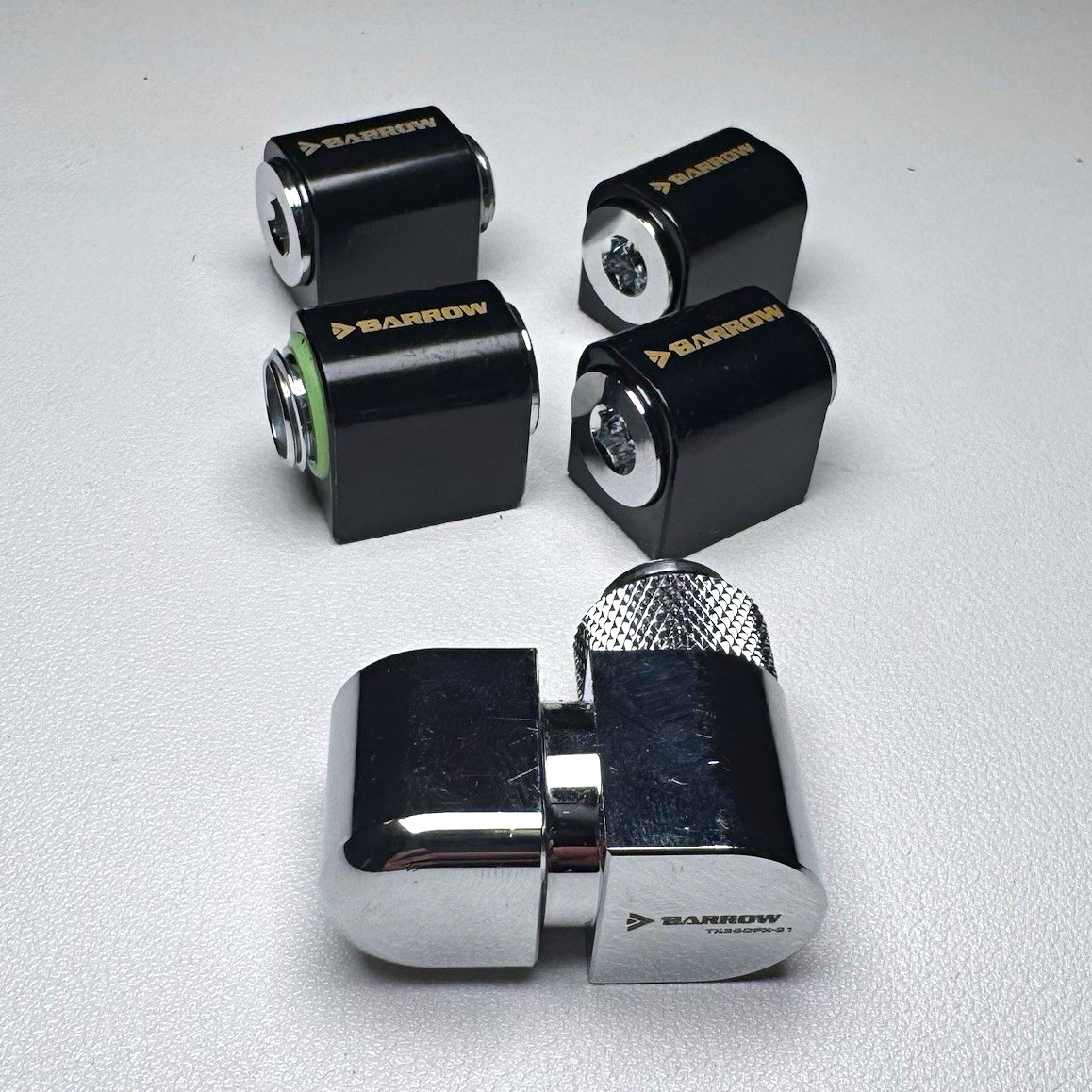 Barrow 90 Degree Rotary Fittings Set for PC Water Cooling- 360 degree Rotary