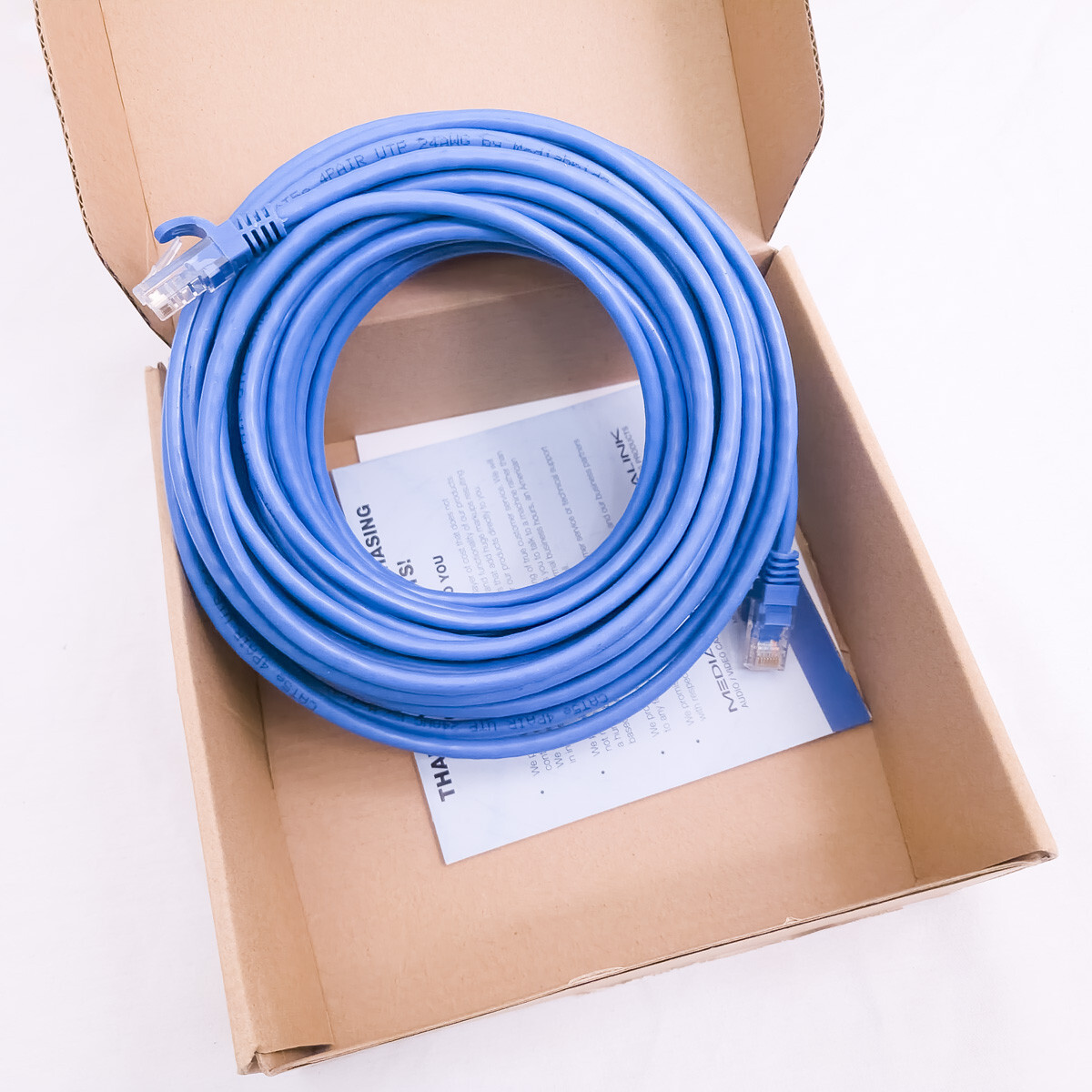 MediaBridge Ethernet Cable 50 Feet Blue 31-339-50B CAT5e 24AWG NEW OPEN BOX
