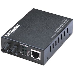 Intellinet Network Solutions Fast Ethernet RJ45 to ST, Multi-Mode, 1.24 miles (2