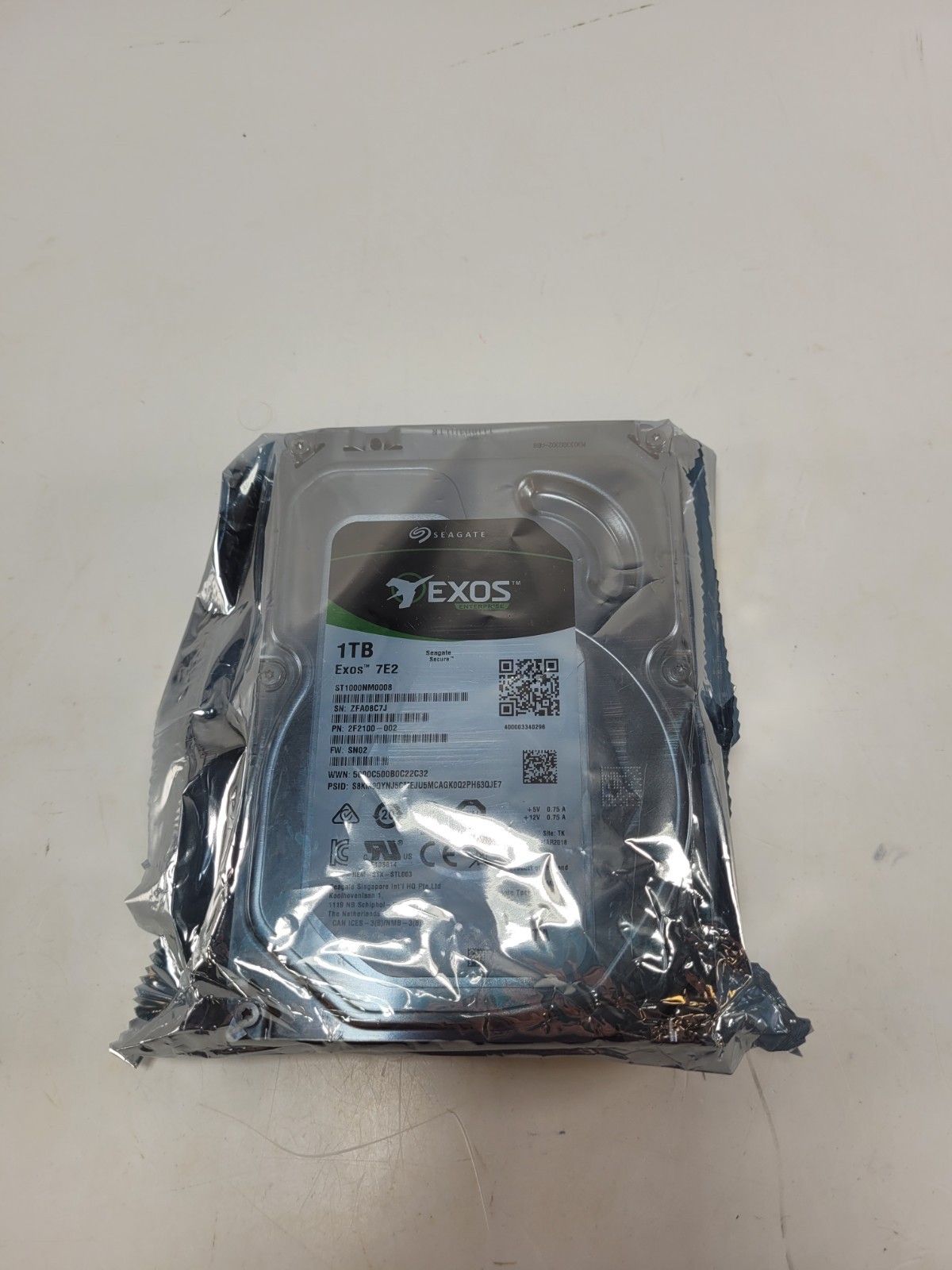 Seagate Exos 7E2 1TB 3.5" SATA 6Gb/s Enterprise Hard Drive ST1000NM0008