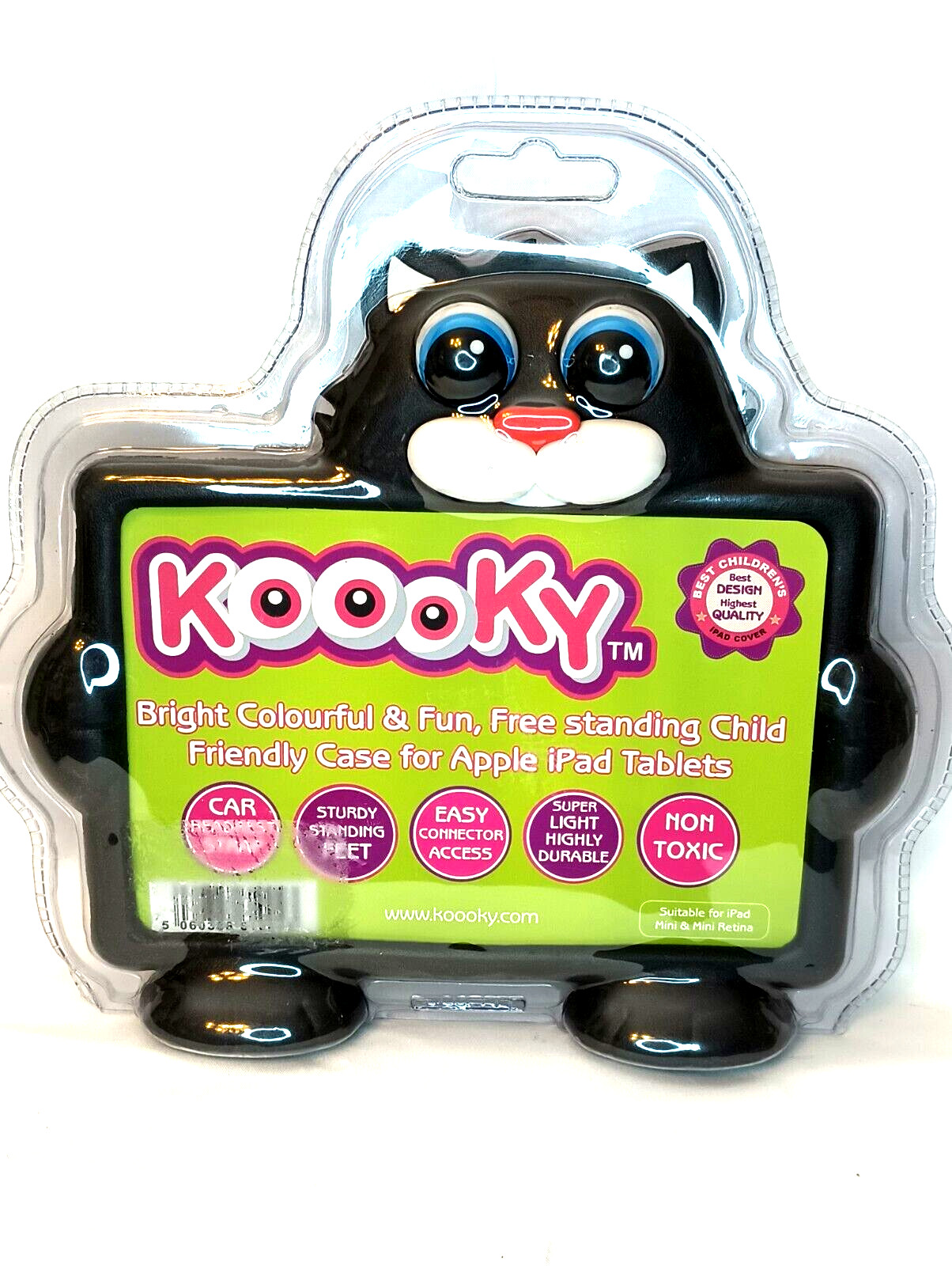 Kooky Childrens Apple Ipad Mini Tablet Cover With Car Headrest Strap Brand New