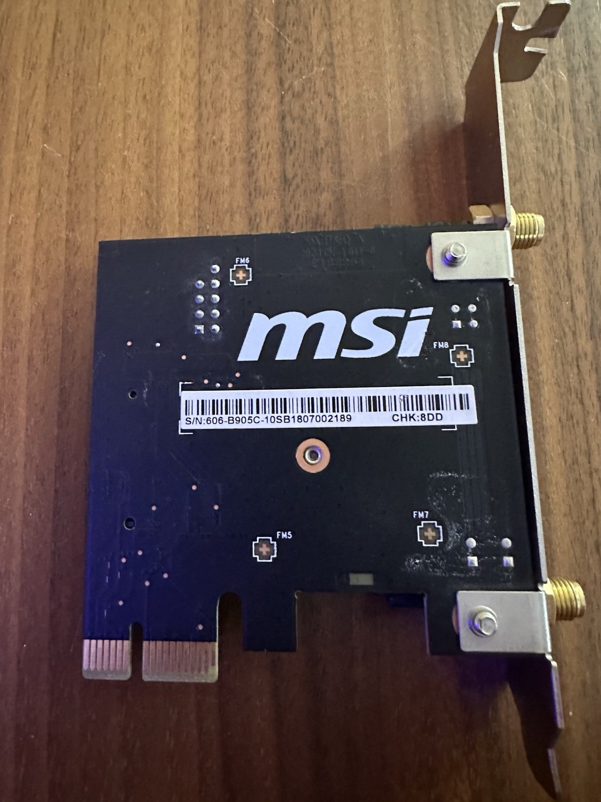MSI MS-B905C Dual Band 2x2 802.11 PCI Express Wireless AC WiFi Card. No Antennas