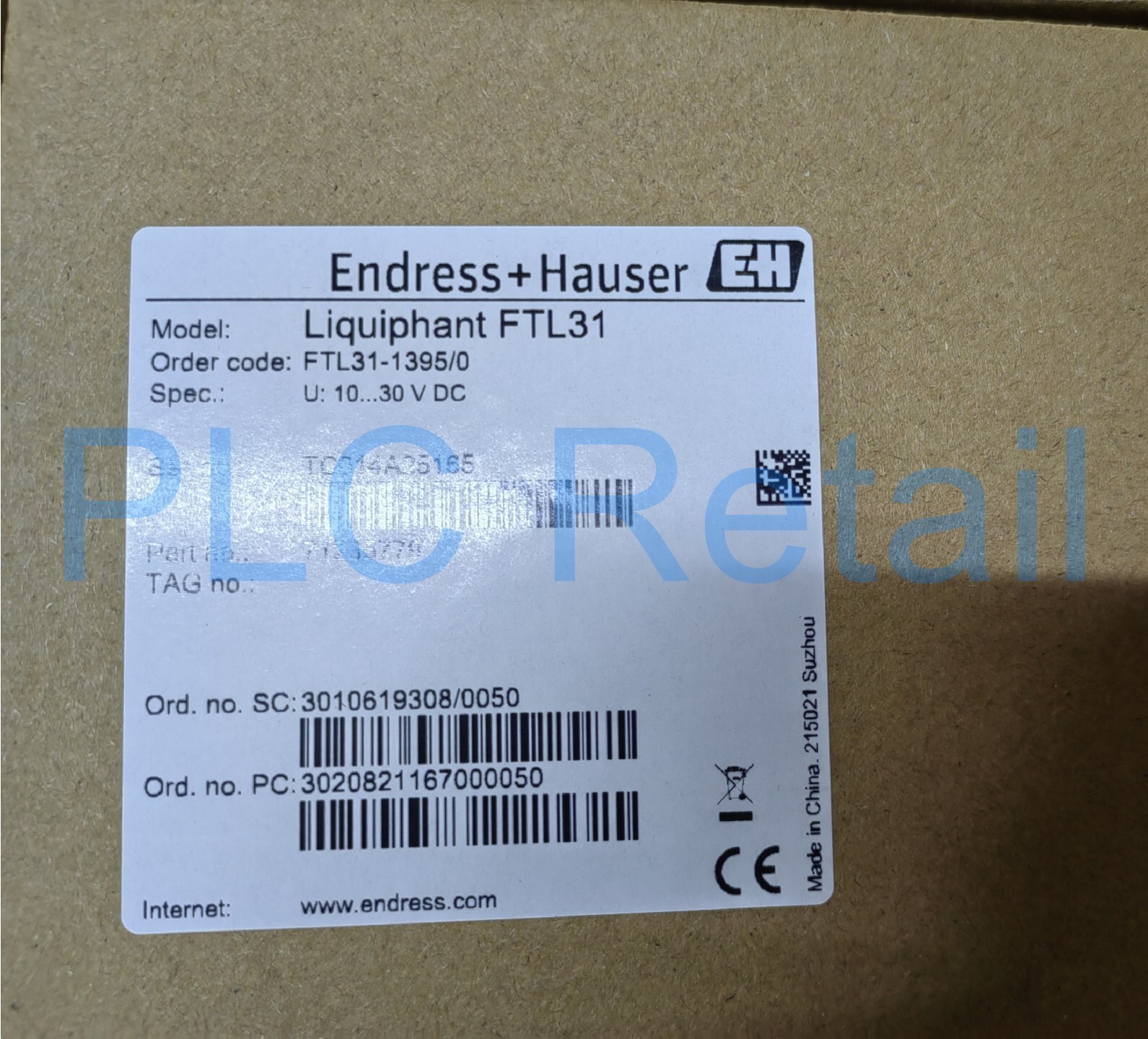 1PCS NEW E+H Liquid level meter FTL31-1395/0 FTL31-AA4M3AAWBJ DHL Fast delivery