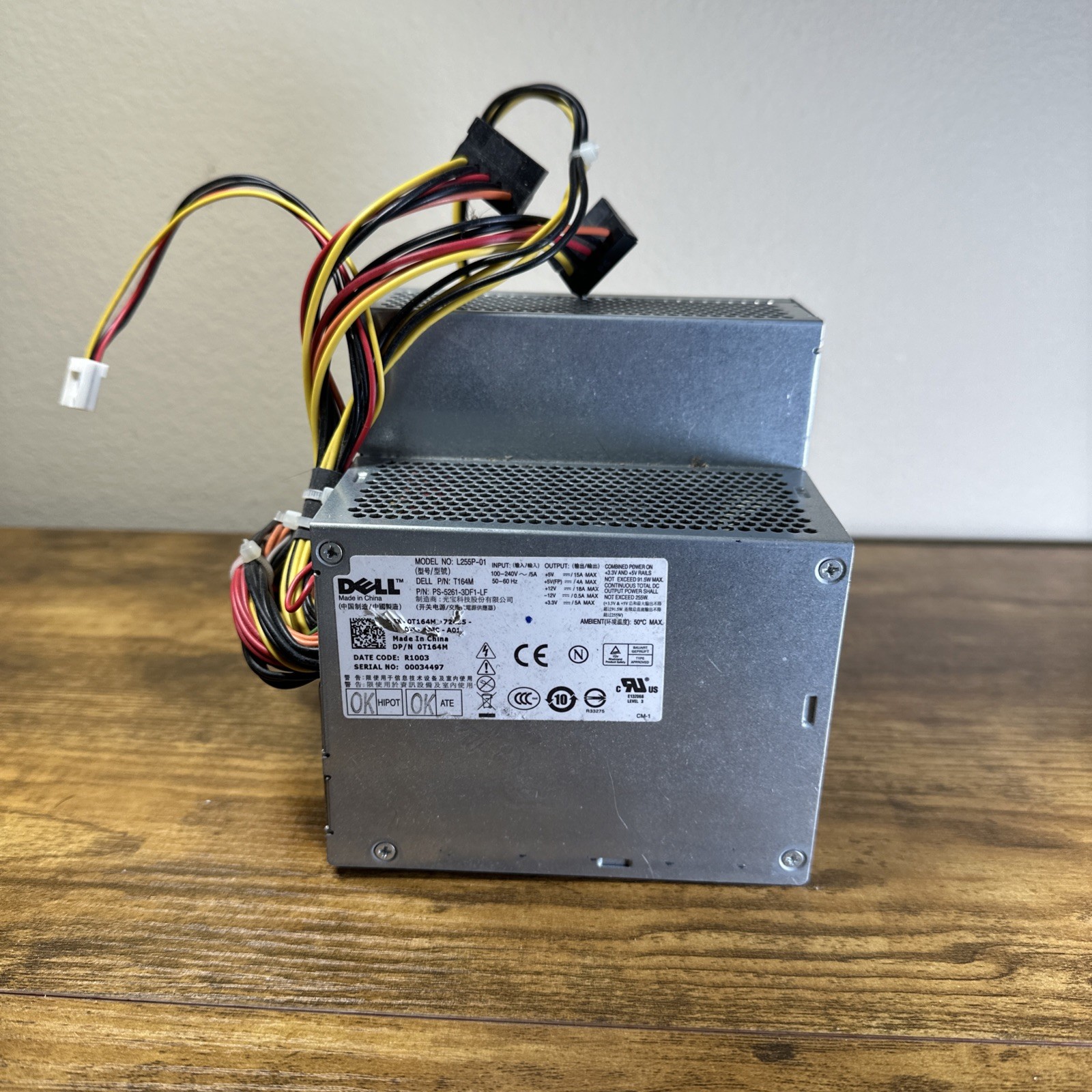 DELL OptiPlex 580 760 780 Desktop Computer Form Factor 255W power supply T164M