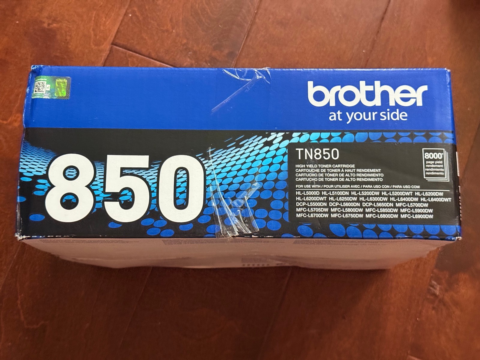 Brother TN850 Genuine OEM High Yield Black Toner Cartridge 8000 Page NEW