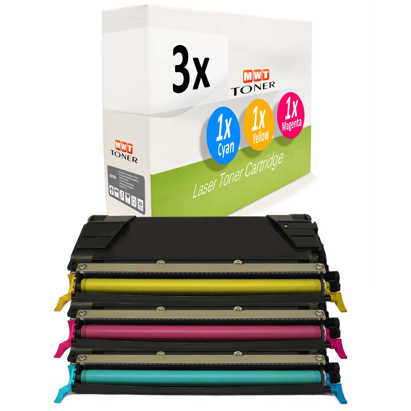3x Toner for Lexmark C-734-DW C-734-N CS-736-dn C-734-DTN C-736-DTN X-734-DE