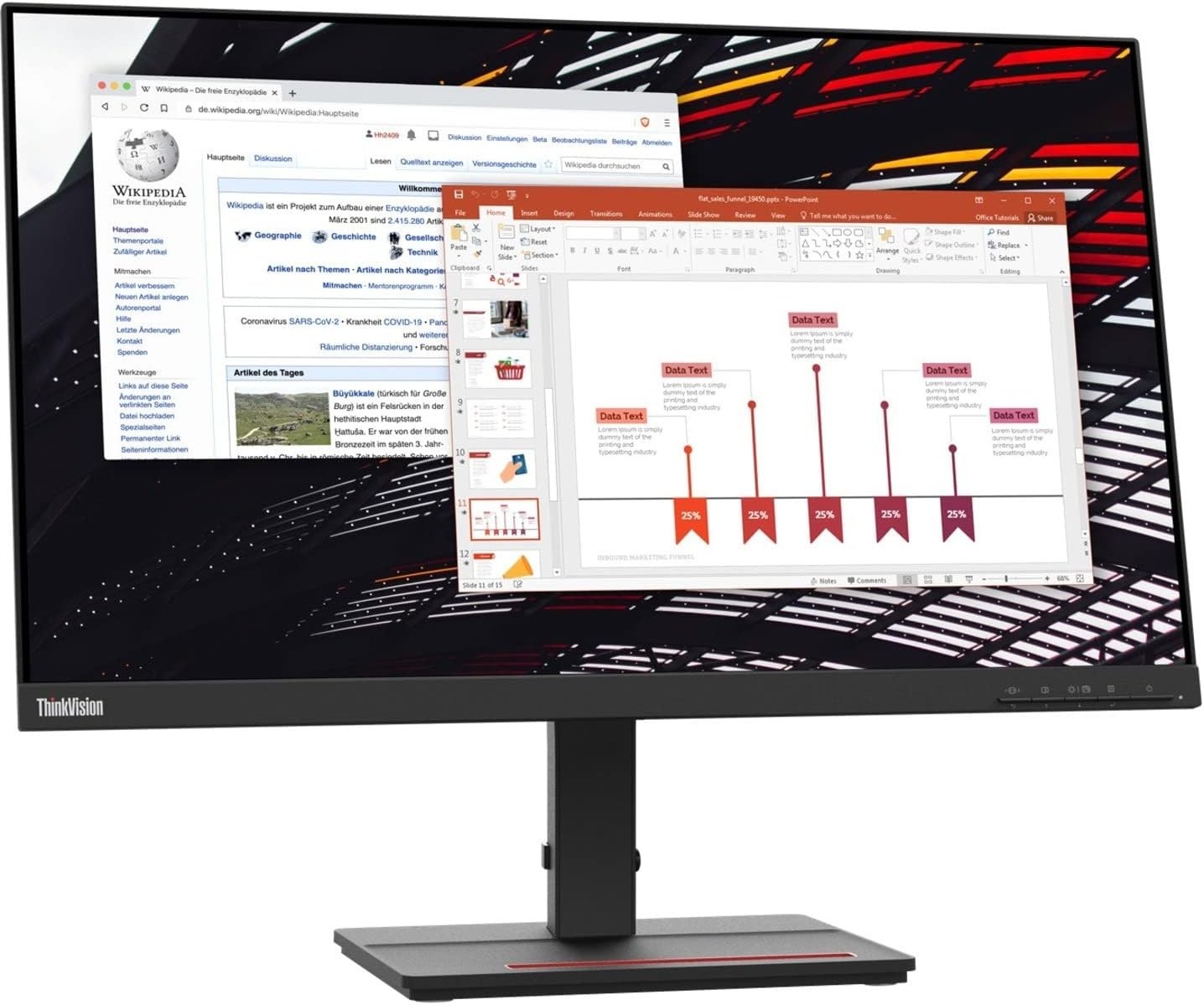 Lenovo ThinkVision S24e-20 FHD (1920x1080) at 60Hz HDMI VGA Monitor C20238FS0
