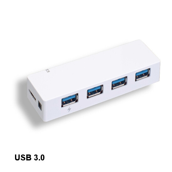 LOT 10pcs White USB 3.0 4 Port Hub 900mA 5Gbps Charging Data Sync PC Laptop