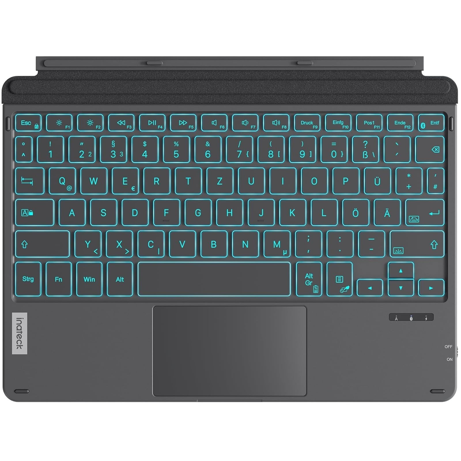 Inateck Surface Go Keyboard KB02028 Bluetooth 5.3 with Touchpad RGB QWERTZ