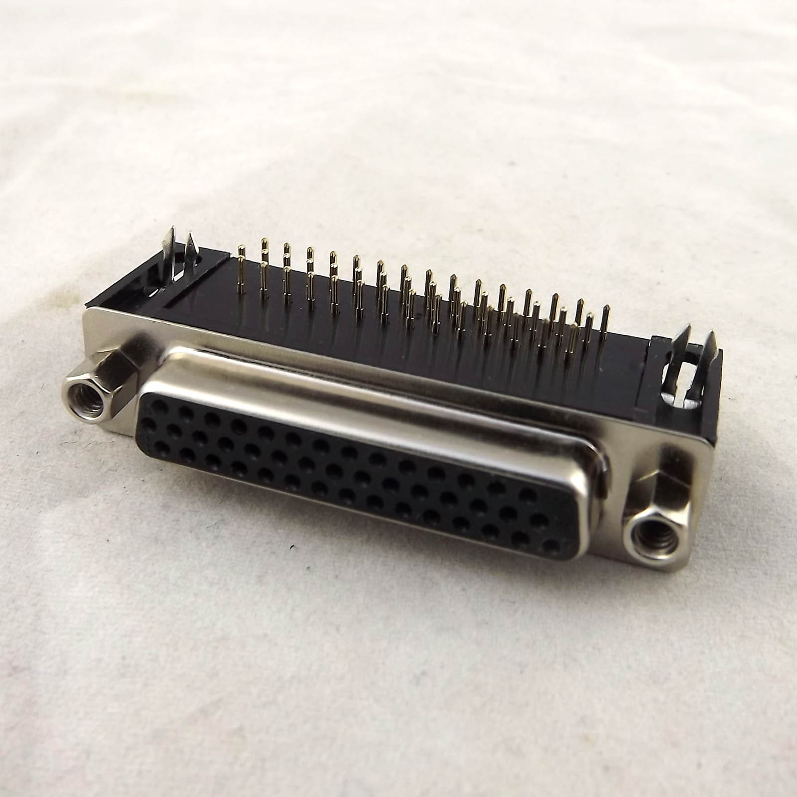 2x D-SUB DB44 44Pin Female 3 Rows Right Angle PCB Solder Cable Connector Adapter