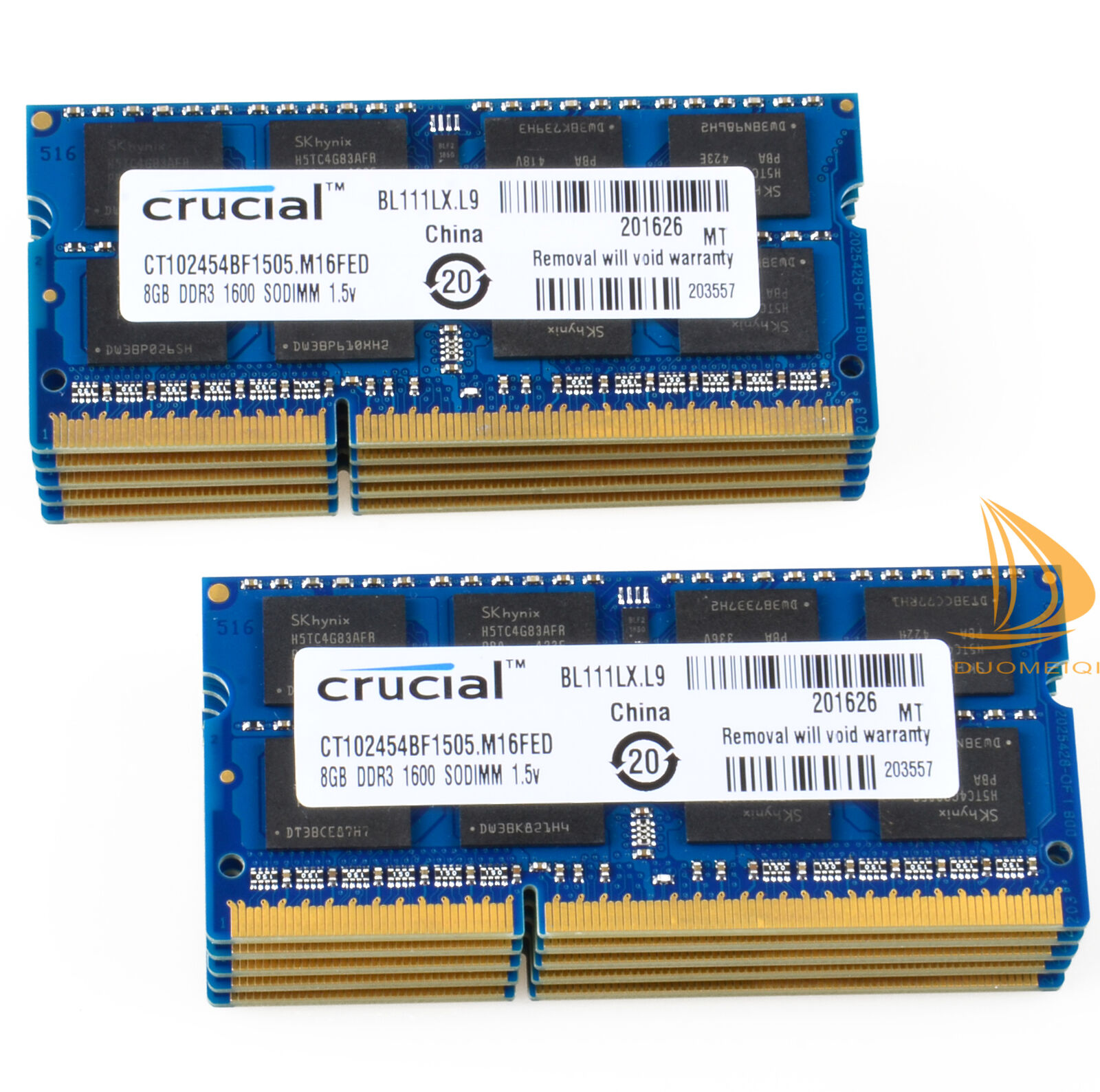 Crucial 10x 8GB 2Rx8 PC3-12800S DDR3 1600Mhz SODIMM RAM Laptop Memory CL11 $WE0
