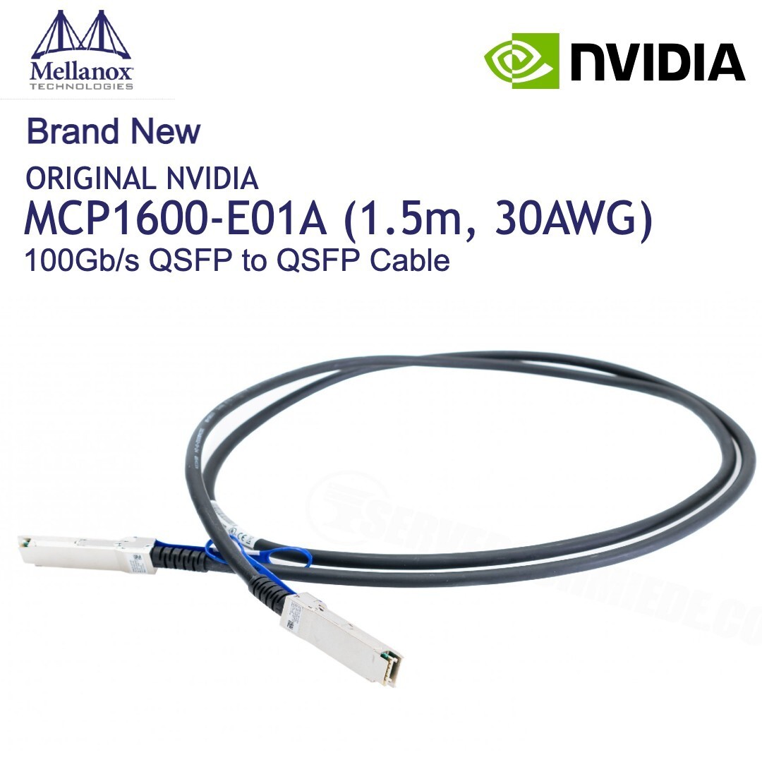 Nvidia Mellanox MCP1600-E01A 100GbE QSFP28 DAC Passive Copper Cable 1.5M IB EDR