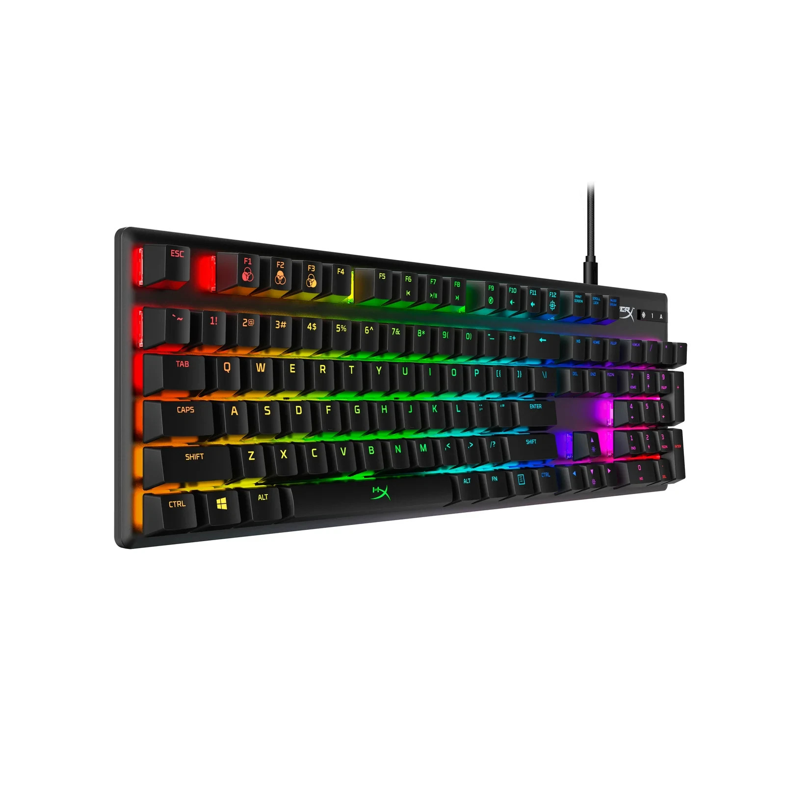 HyperX Alloy Origins Mechanical RGB Keyboard Full Size PBT HX Aqua Grade A
