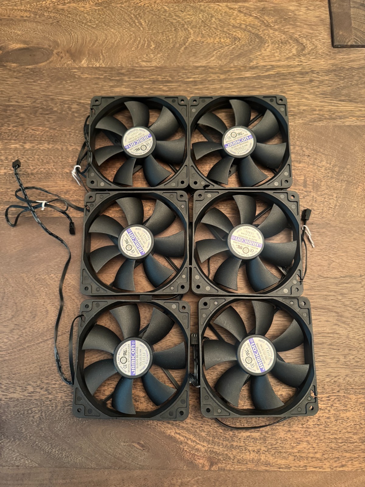 Lian Li 6 pack case fans 120mm black oem PC-08 / New