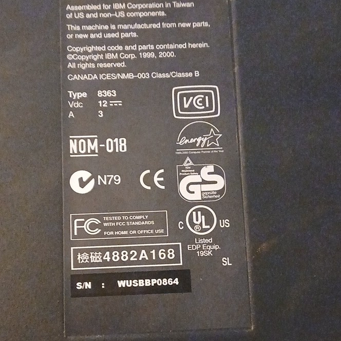 IBM Type 8363 Desktop PC Black, USB 2.0 VGA Ethernet Audio In/Out