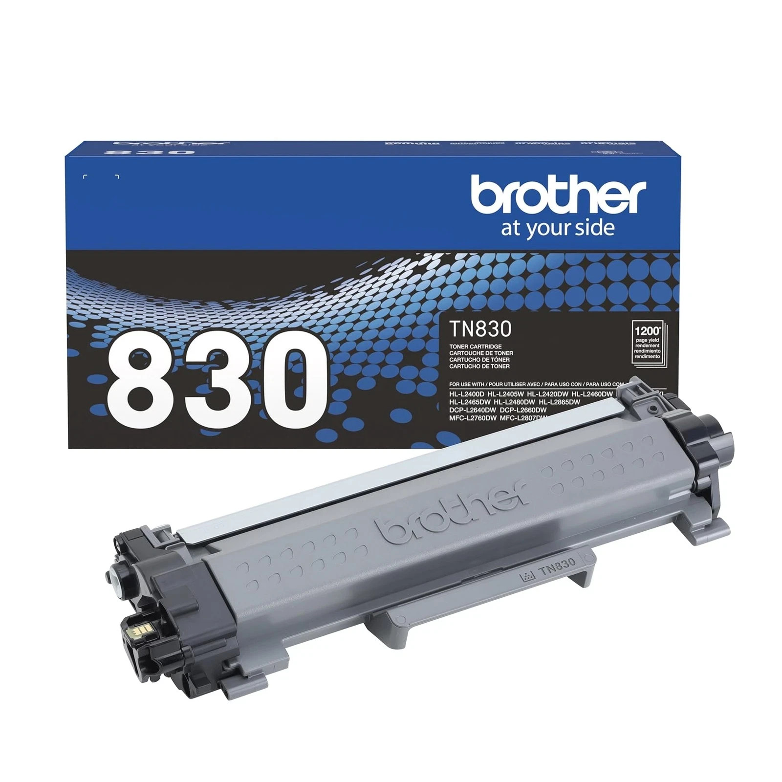 Brother Genuine TN830 Standard Yield Black Toner Cartridge