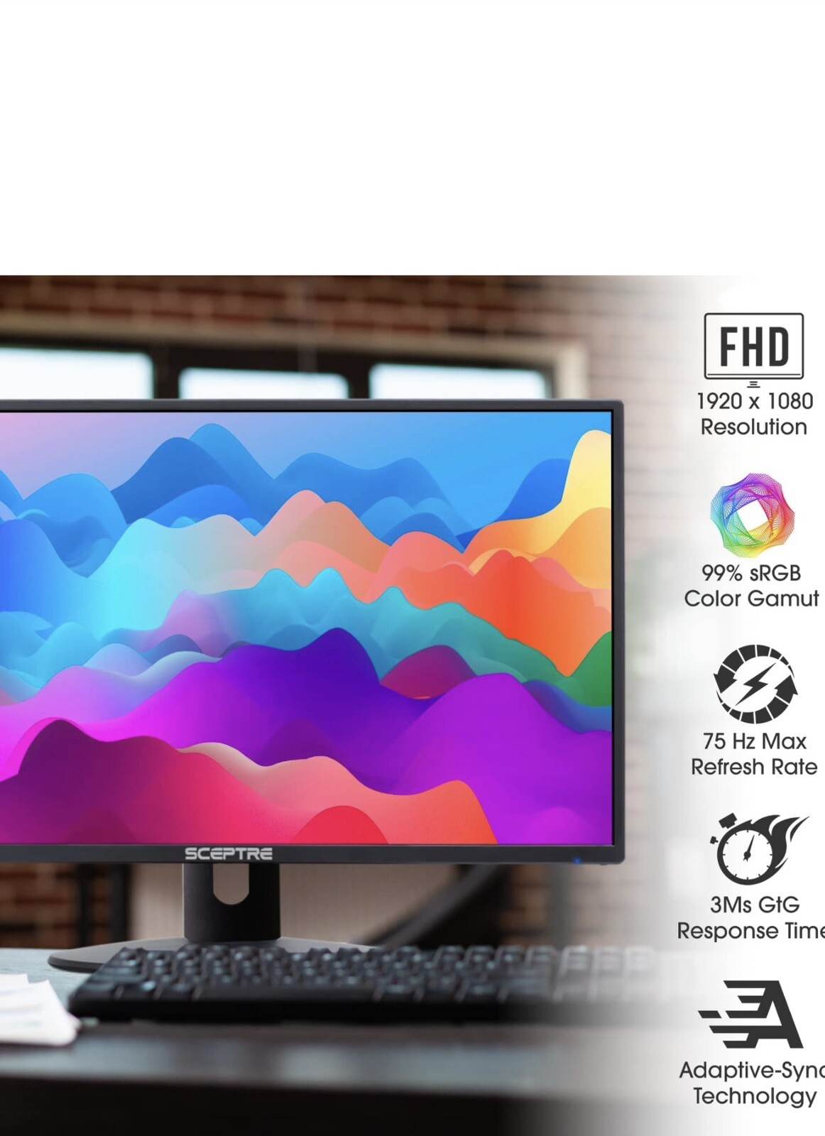 Viotek GFV24C 24 inch Widescreen VA LCD Gaming Monitor