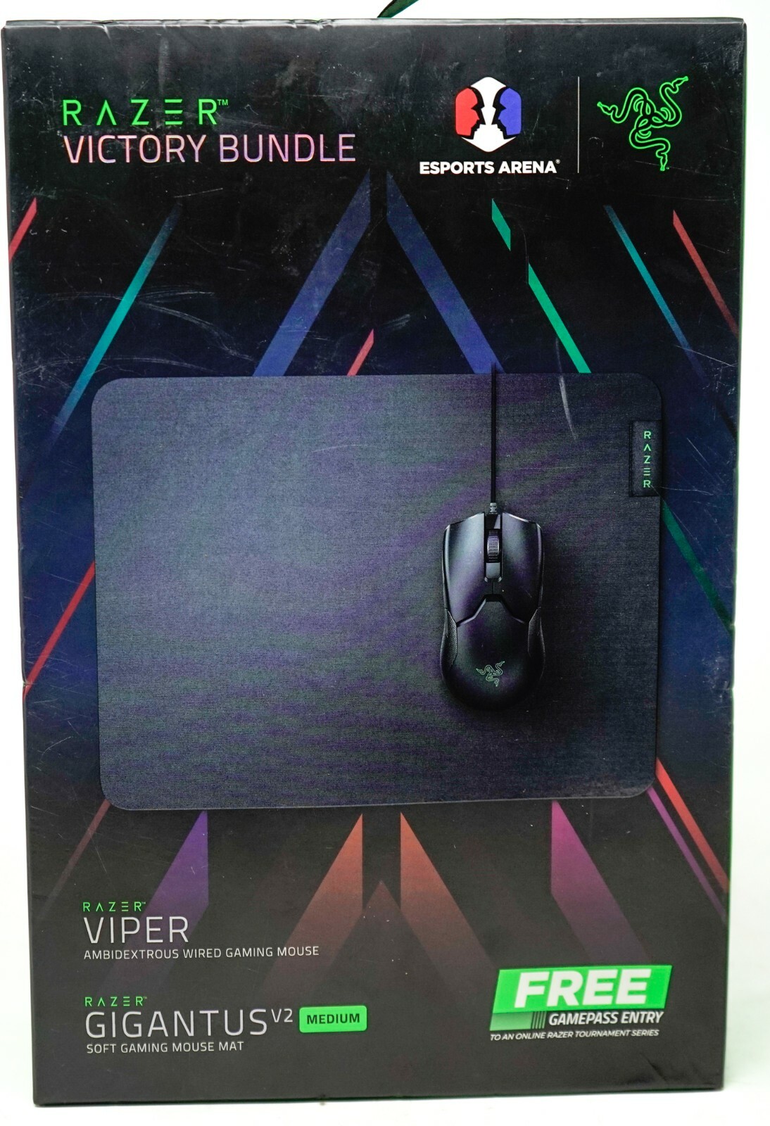 Razer Victory Bundle Viper Mouse - Gigantus V2 Mouse Pad, Free Gamepass Entry 