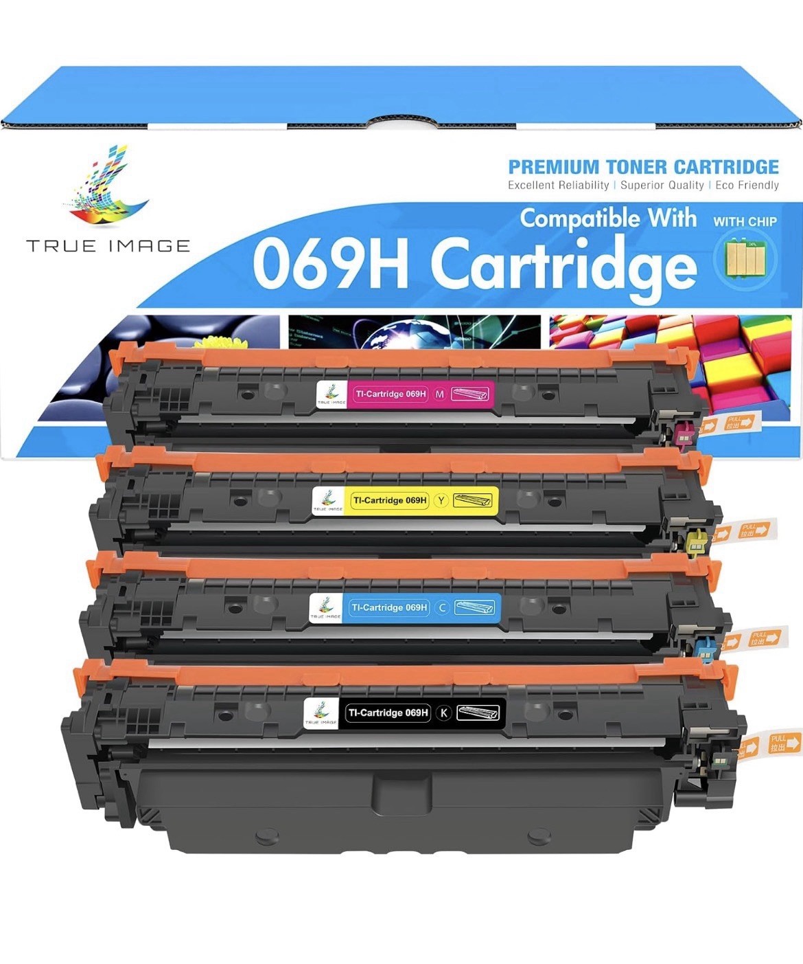 069 Toner Cartridges Set 4 Pack Replacements for Canon 069 MF751Cdw Sealed