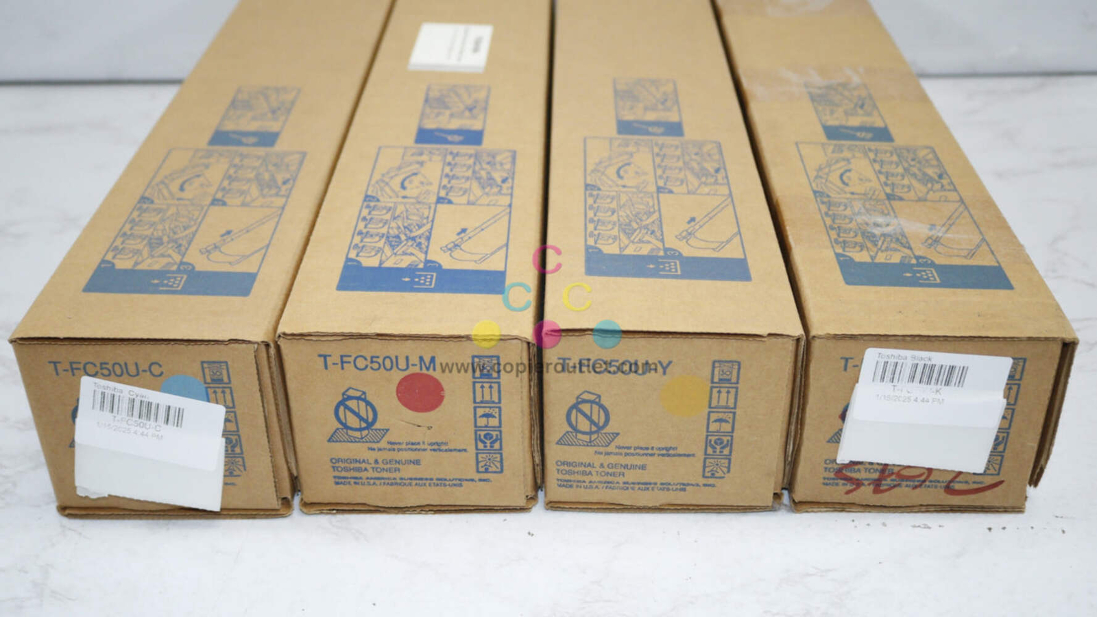 Genuine Toshiba T-FC50U CMYK Toner Cartridges eSTUDIO 2555C/3055C/C4555C/5055C