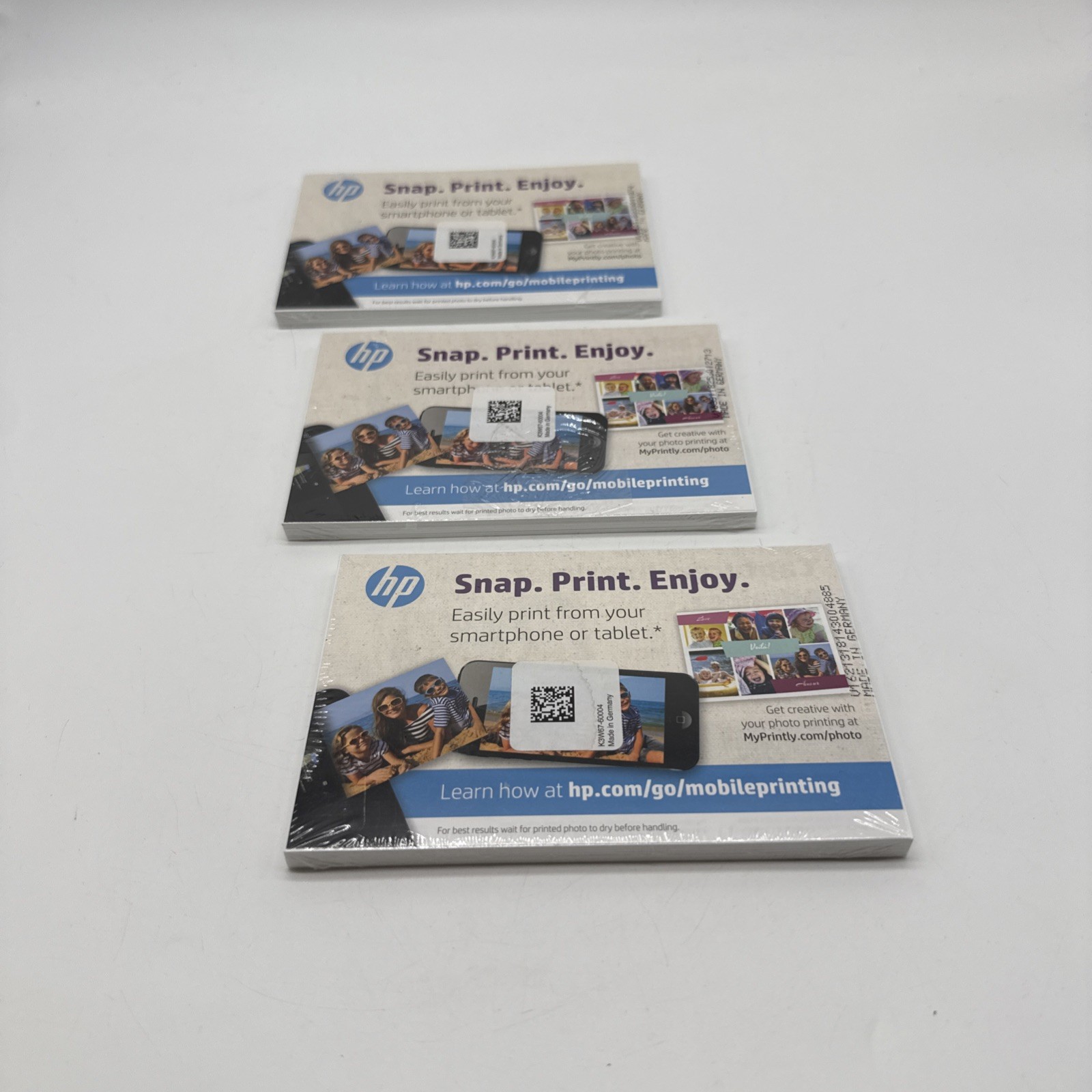 HP 4X6 Glossy Photo Paper 3PK Bundle of 120 Pages - Printer - Images - Sealed