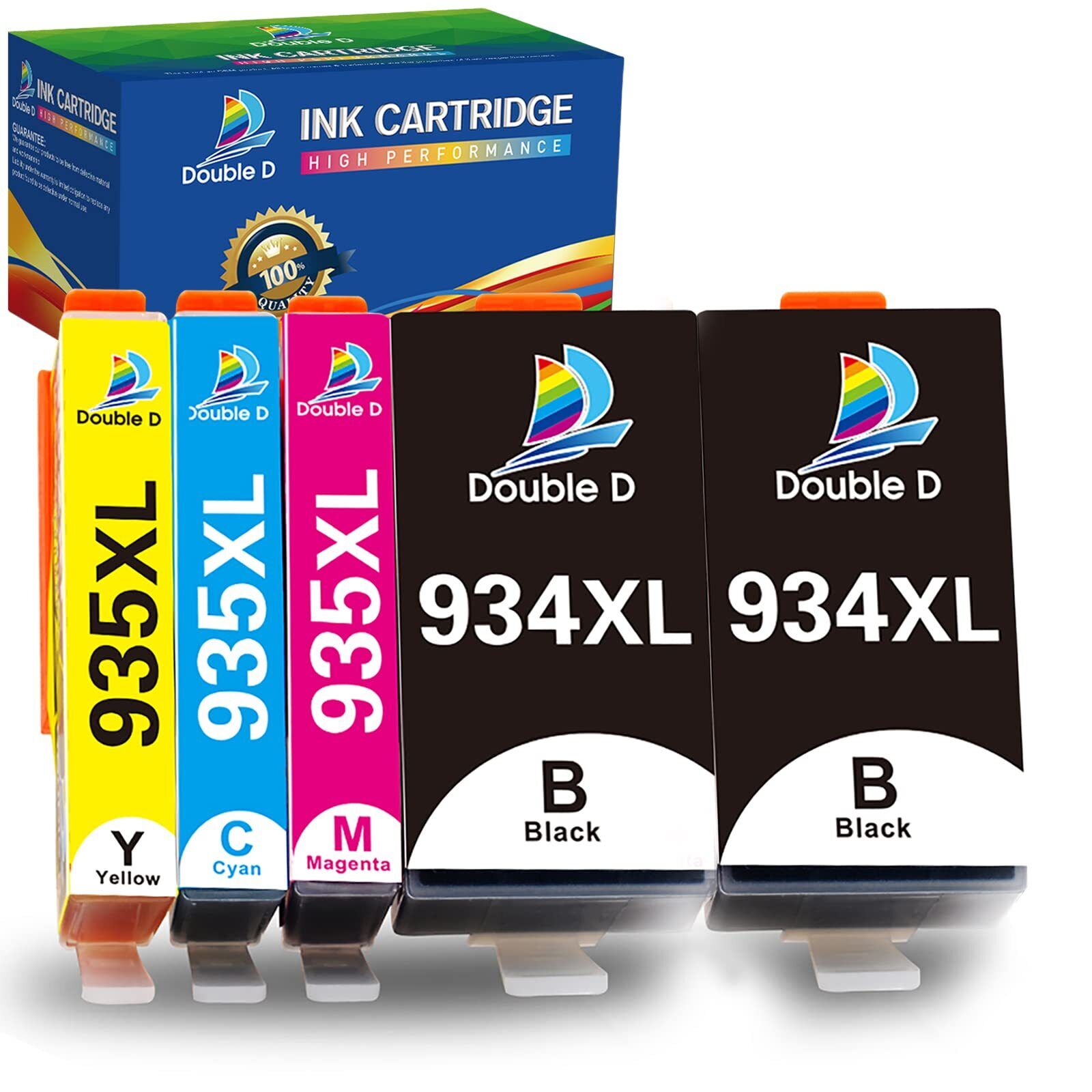DOUBLE D 934 and 935 Ink Cartridges Compatible Replacement for HP 934XL 935XL...