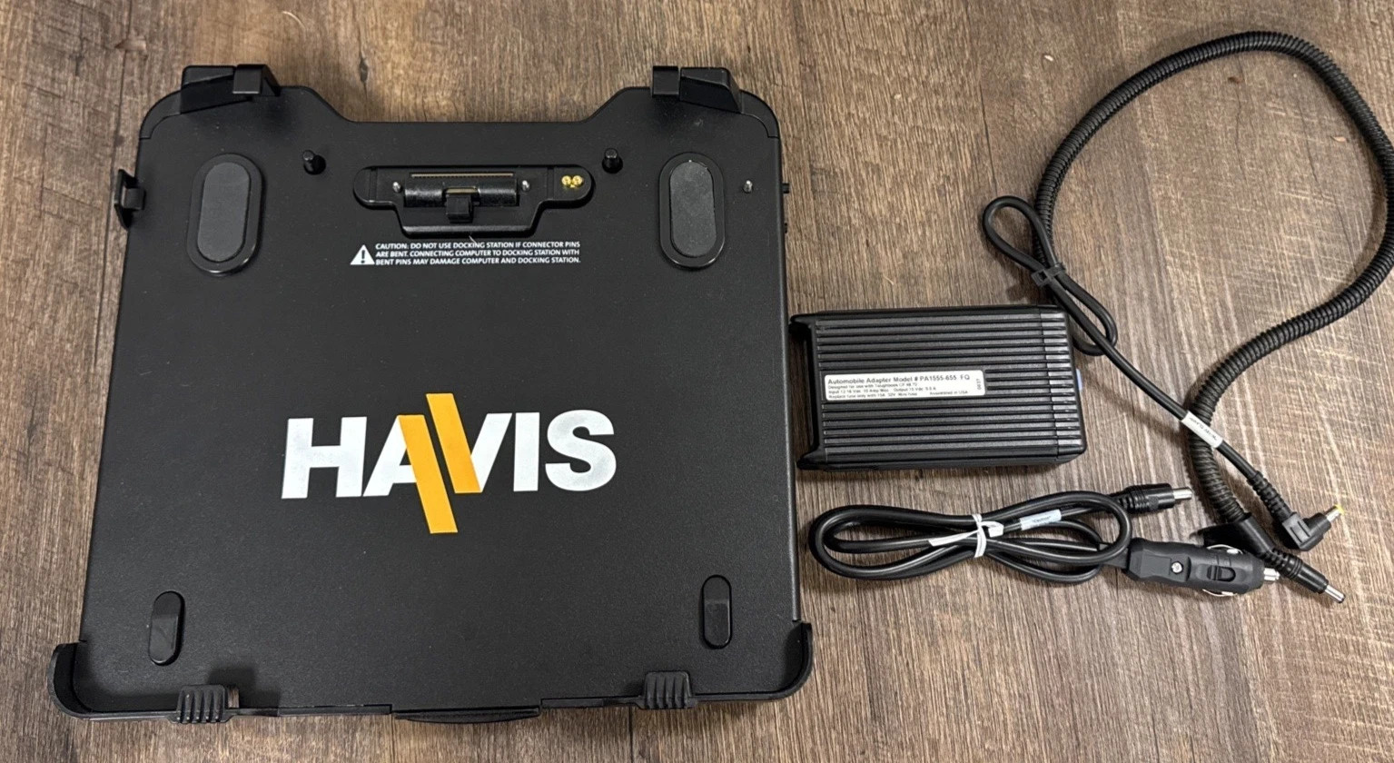 Havis DS-PAN-1114-2 Docking Station Dual Pass CF-33 Lind Power & 3ft cig lighter