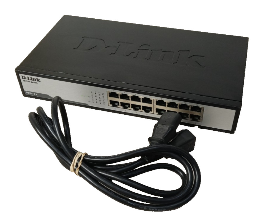 D-Link DSS-16+ Ver K1 Fast Ethernet Network Switch | Tested