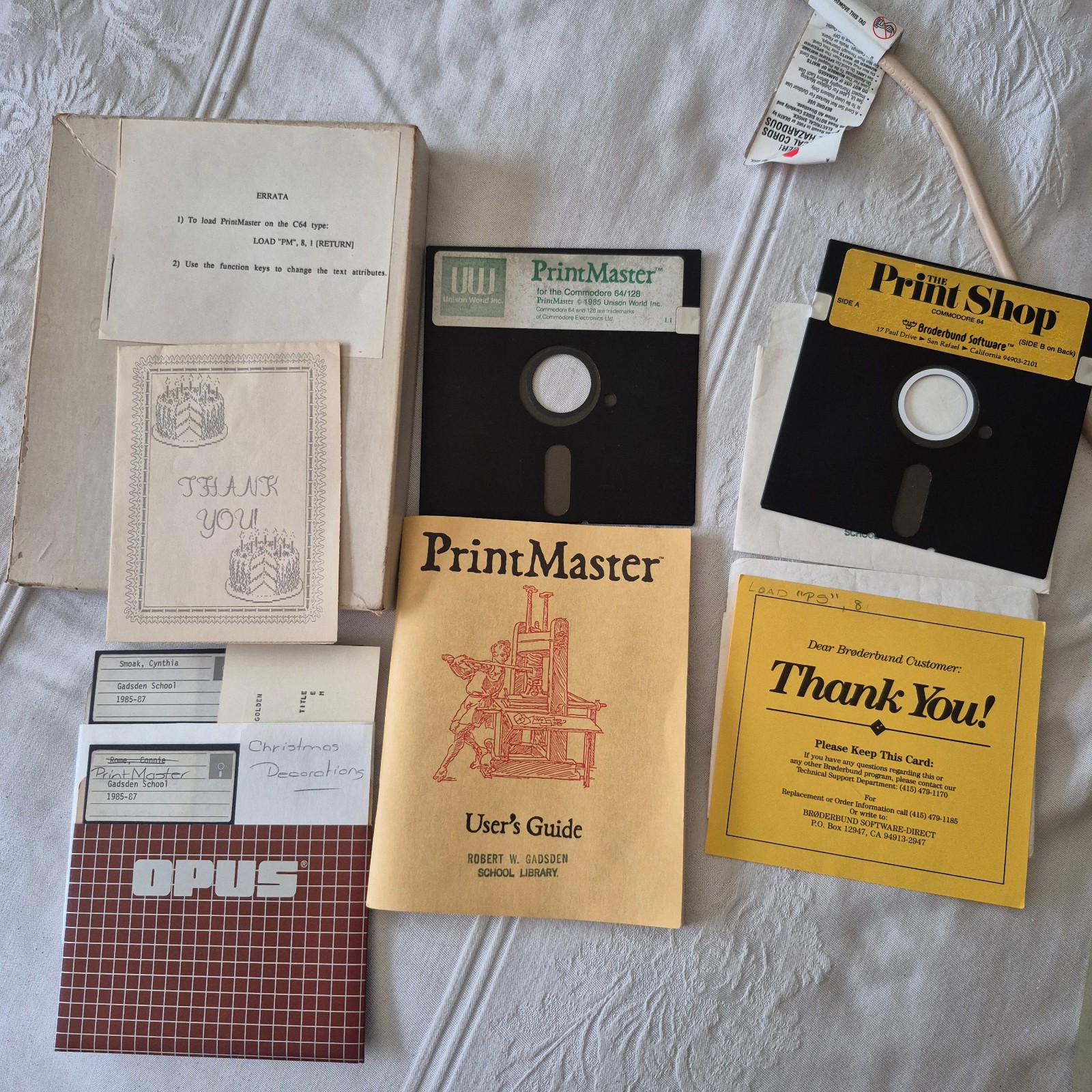 VTG Commodore 64 Software Lot Complete The Print Shop & PrintMaster C64 Disks
