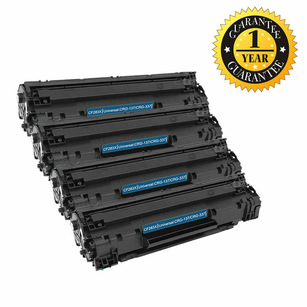 4PK CF283X 83X Bk Toner Cartridge For HP LaserJet Pro MFP M125rnw M127fn M127fw