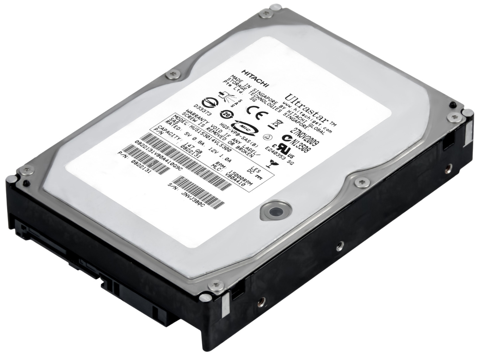 HARD DRIVE HITACHI UltraStar 15K300 HUS153014VLS300 147GB 15K 16MB SAS 3.5'' 