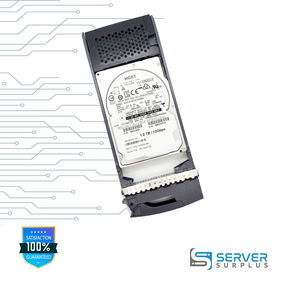 NetApp HUC101812CS4204 1.2TB SAS 12Gb/s 2.5 in Enterprise HDD | X342A-R6