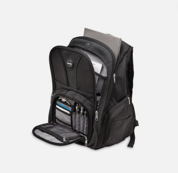 Kensington Contour 15.6" Laptop Backpack 1500234 Black Ballistic Nylon