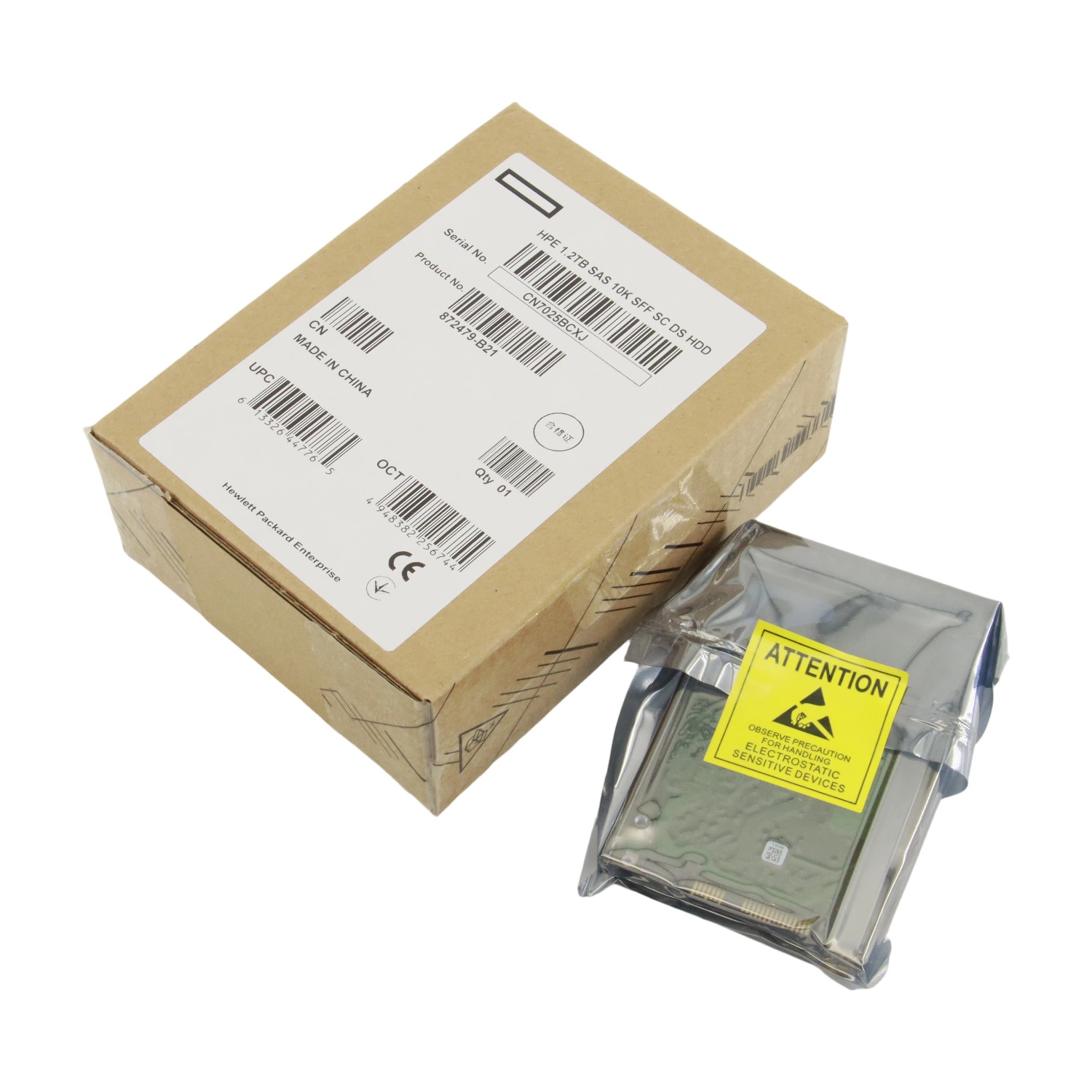 NEW HPE HDD INCLUDES HDD TRAY 872479-B21 872737-001 1.2TB 10K 12G 2.5 SAS SC DS