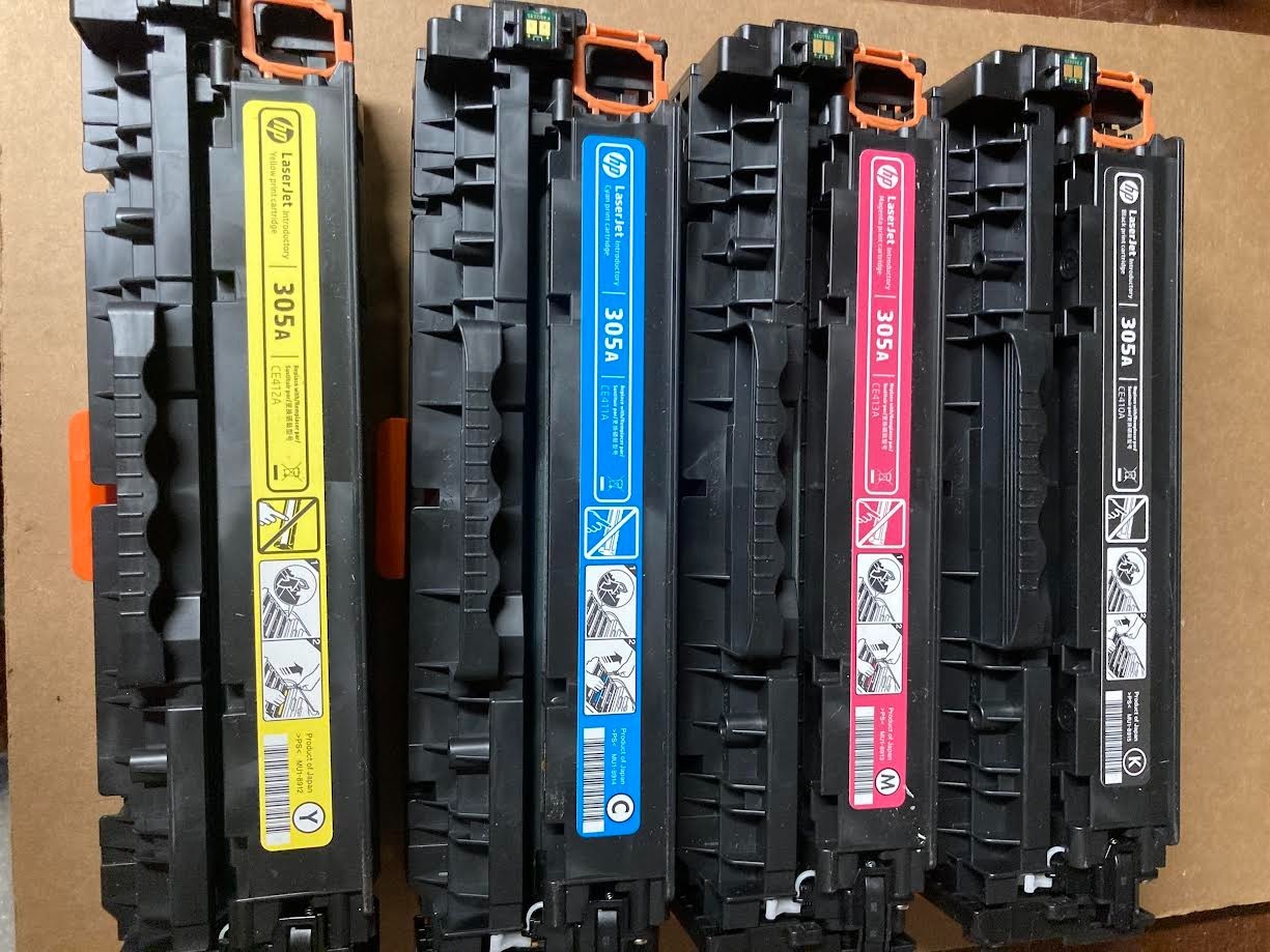 4 X  Genuine HP  Color LaserJet M451dn Toner HP 305X CE411X CE412A CE413A CE410A