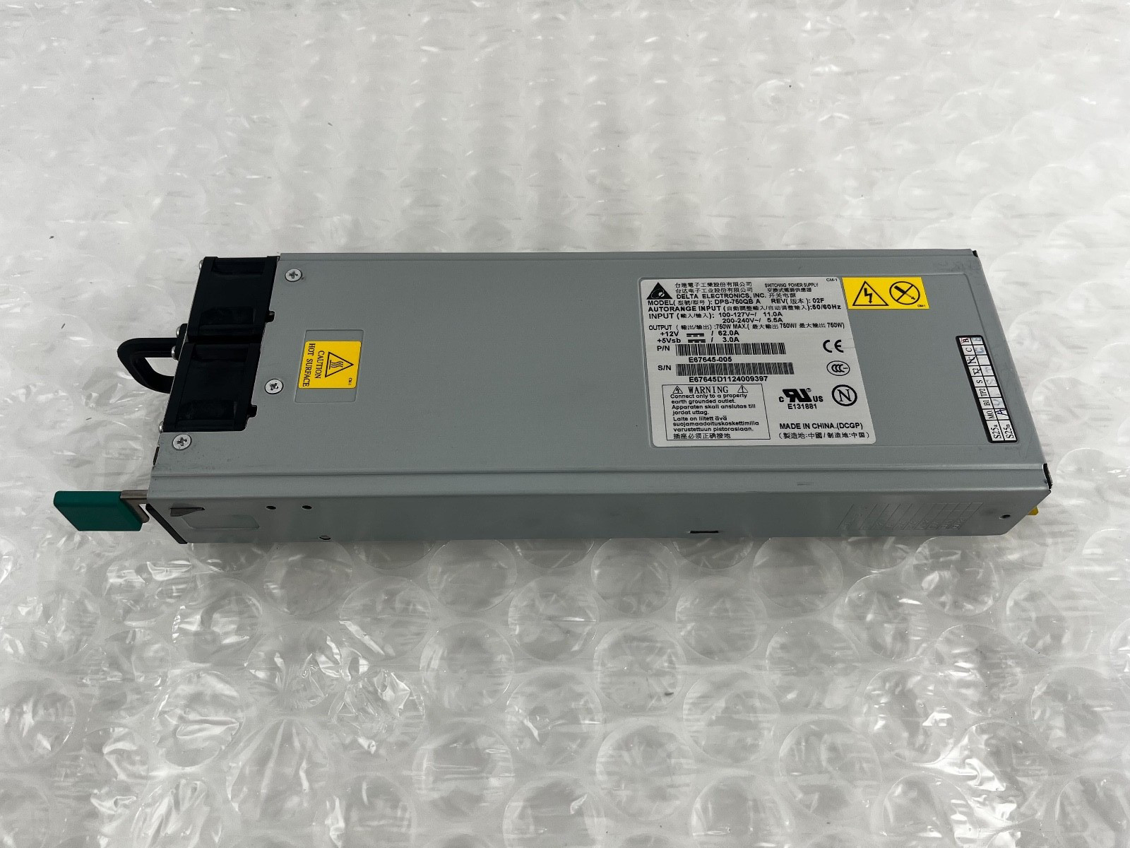 Delta-Intel E67645-005 DPS-750QB A 750W Hot Swap Power Supply
