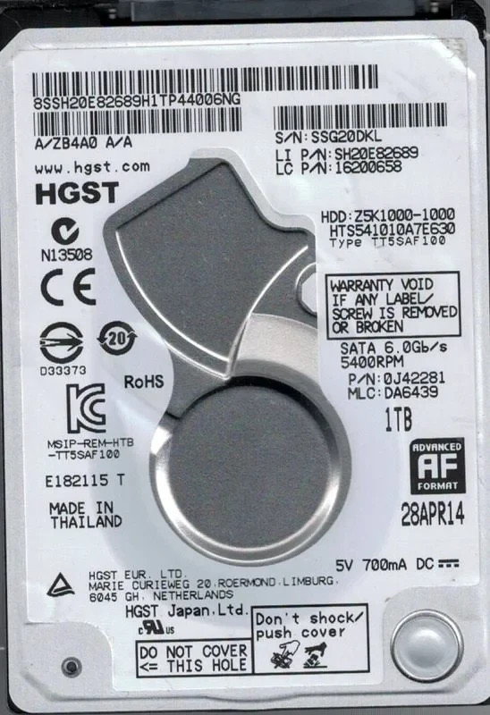 HGST   HTS541010A  7E630 Hard Drive with 1TB