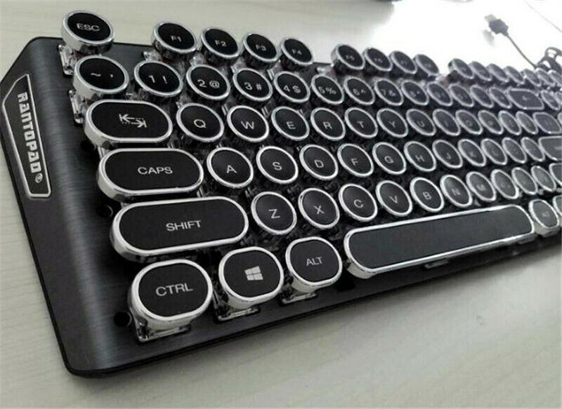 Steam Punk Typewriter Keycap Dots Retro 104 Keys ABS Transmittance For Keypads
