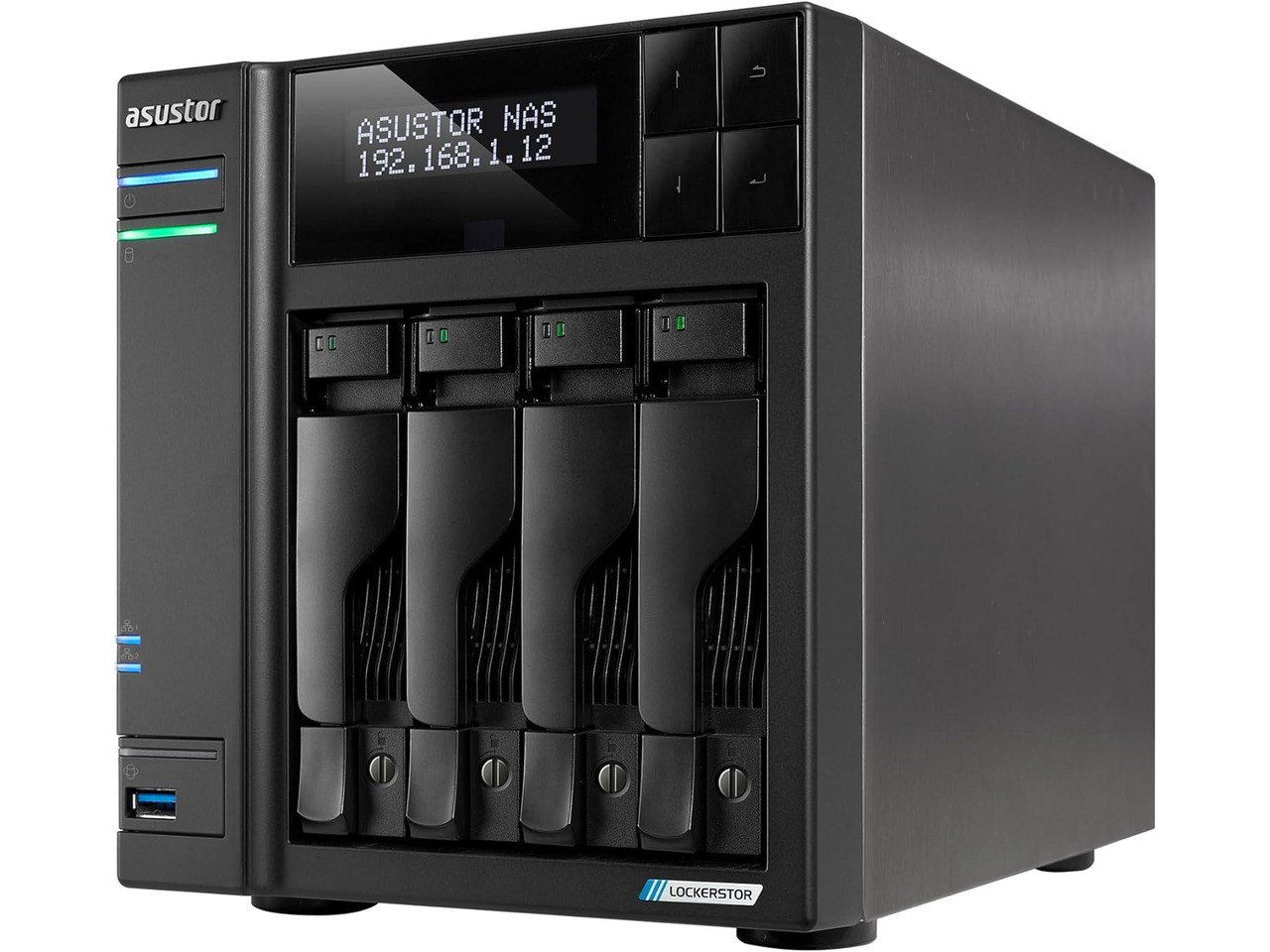 Asustor AS6704T v2 Lockerstor 4 Gen2+ 4 Bay NAS - Quad-Core 2.0GHz CPU - 2x5GbE